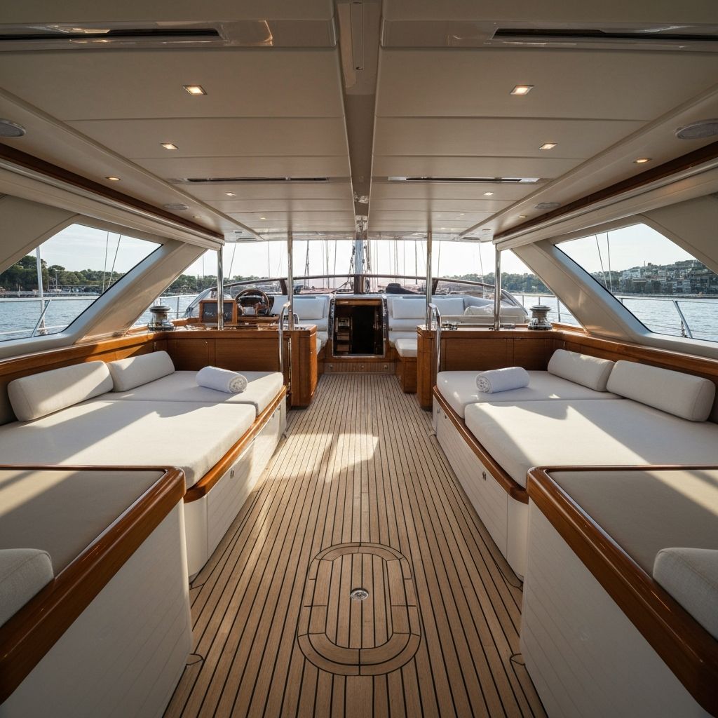 Pristine boat deck