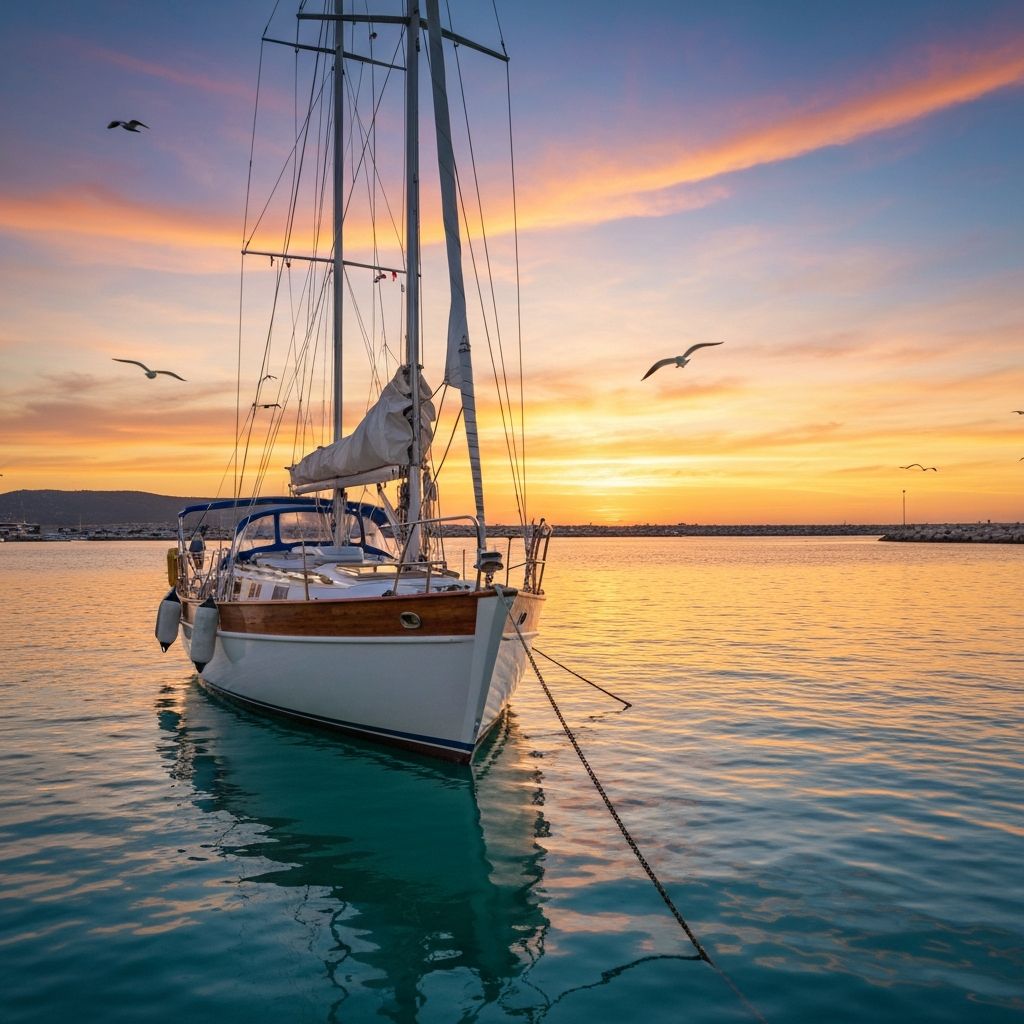 Sailboat at sunset